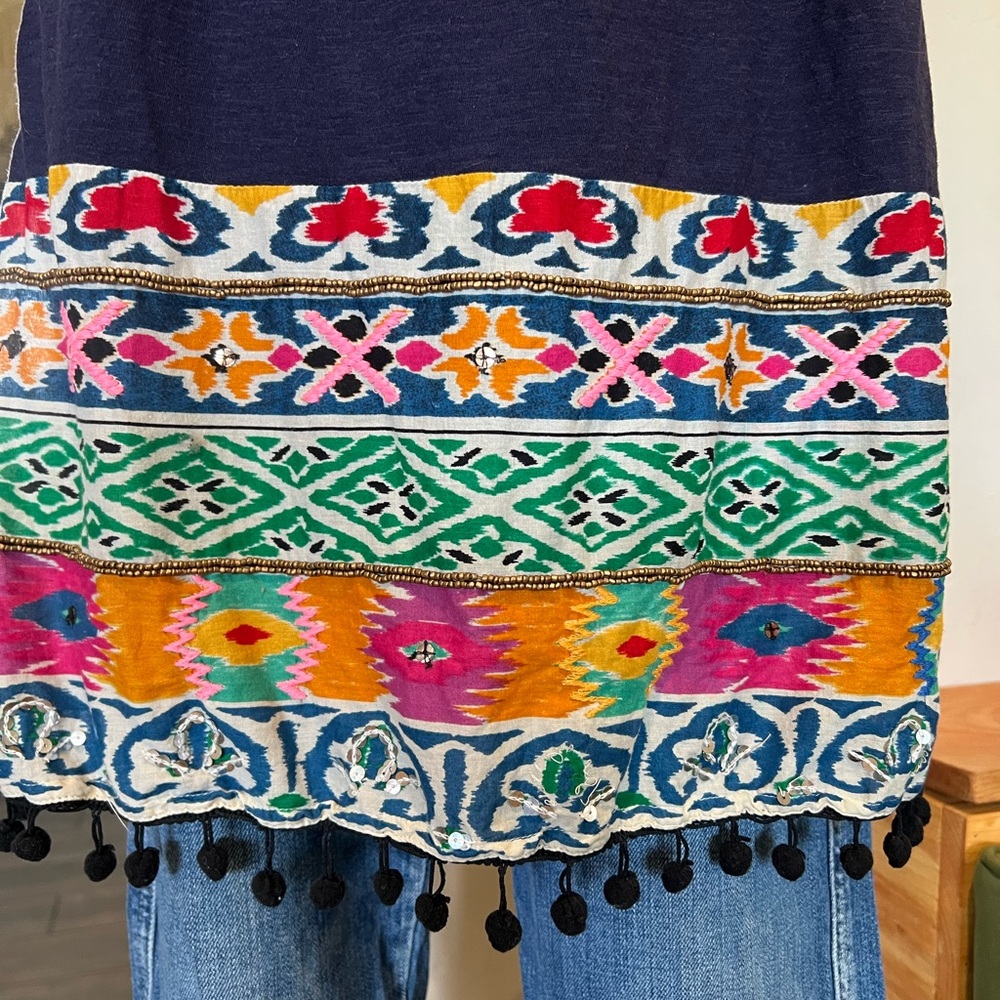 Anthropologie Akemi + Kin Sleeveless Tunic with Embroidery - Picture 3 of 6